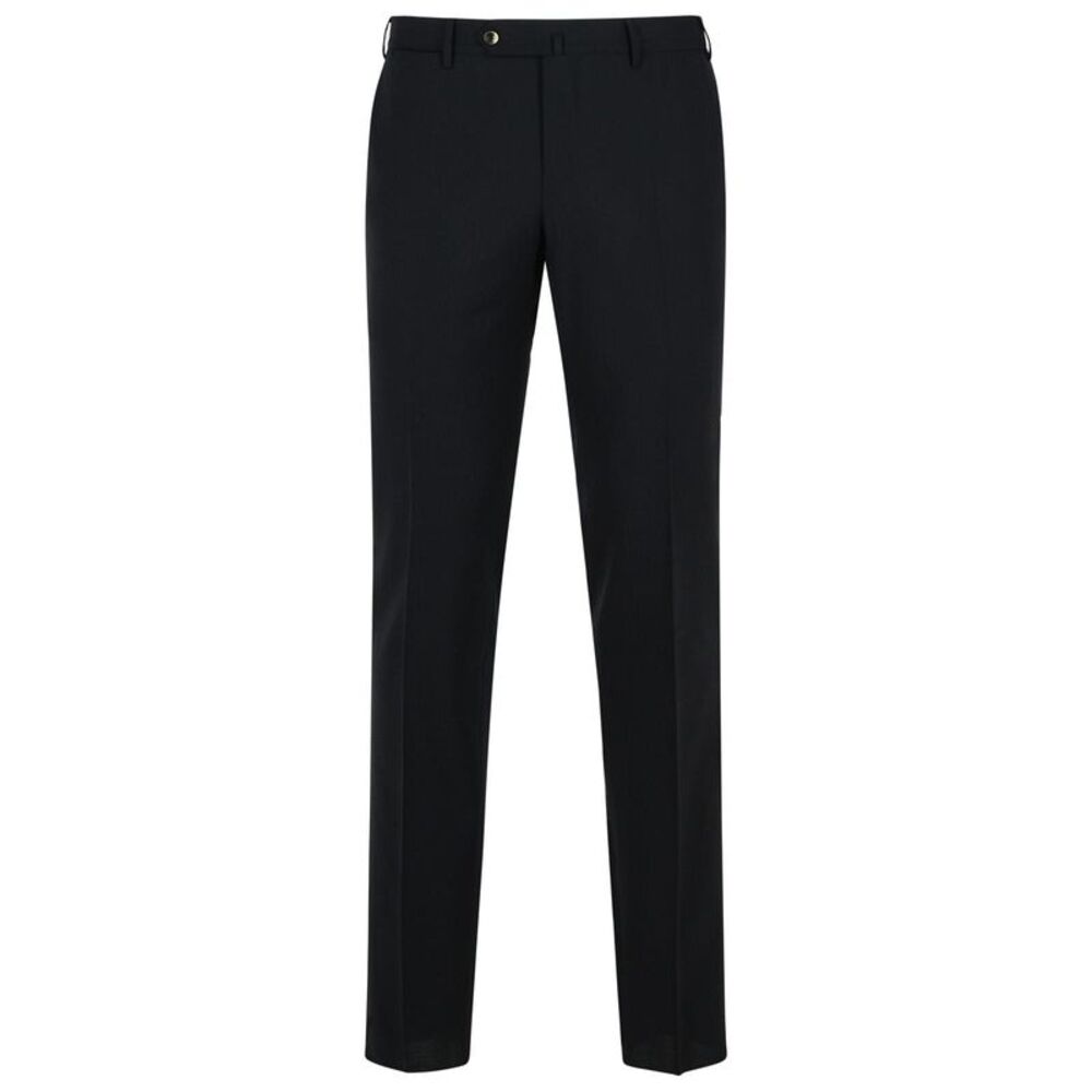 Pt01 Black Virgin Wool Trousers Men